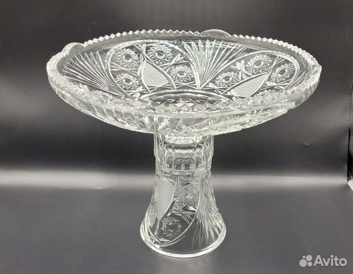 Ваза для фруктов на ножке составная хрусталь