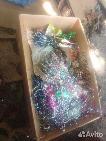 Навогодний конфитюр флажки мишура СССР