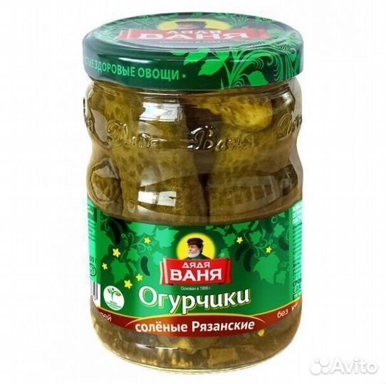 Опт - Огурчики Дядя Ваня Рязанские солёные 950г
