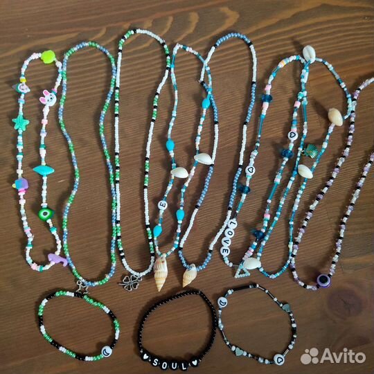 Украшения из бисера, чокеры, браслеты