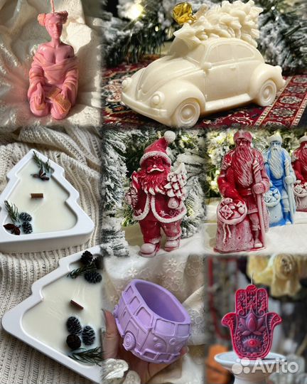 Силиконовые формы для свечей и гипса