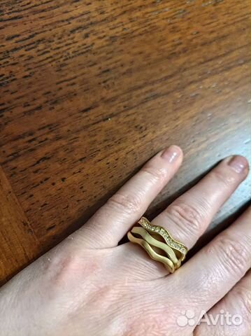 Кольцо из бижутерного сплава, эмали, страз