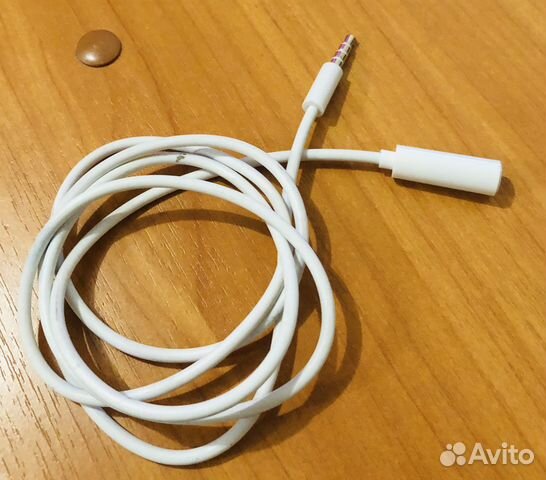 Удлинительный стерео аудио кабель 1 м 3,5 мм