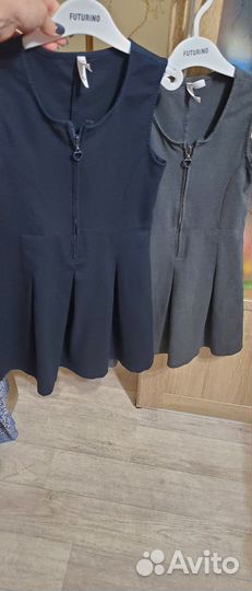 Школьная форма для девочки 122 128 синяя,серая