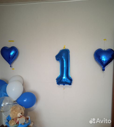 Цифра 1 на годик мальчику