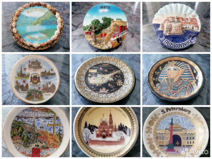 Сувенирные тарелочки-магниты