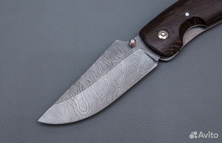 Нож складной Аляска из дамасской стали