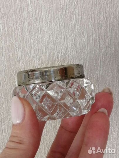 Солонка хрусталь винтаж