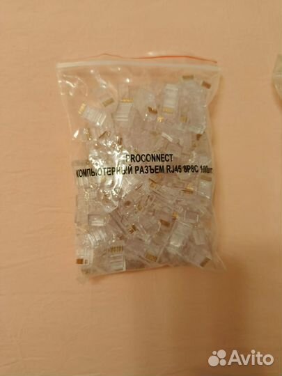 Коннекторы rj 45 от 100шт упаковка