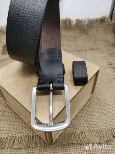 Мужской кожаный ремень ручной работы