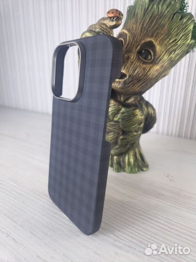 Чехол Kevlar для iPhone 15 Pro Max клетка