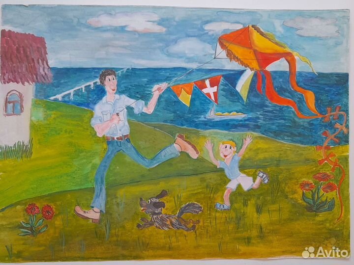 Рисунок спорт.семьяА3 поделка достав Лен.р