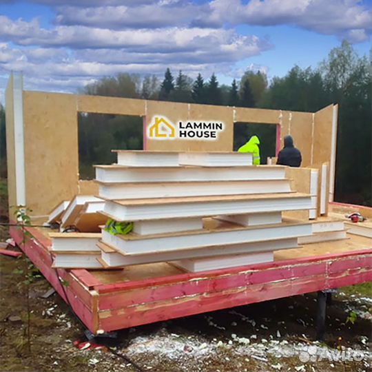 Домокомплект из сип-панелей, со сборкой