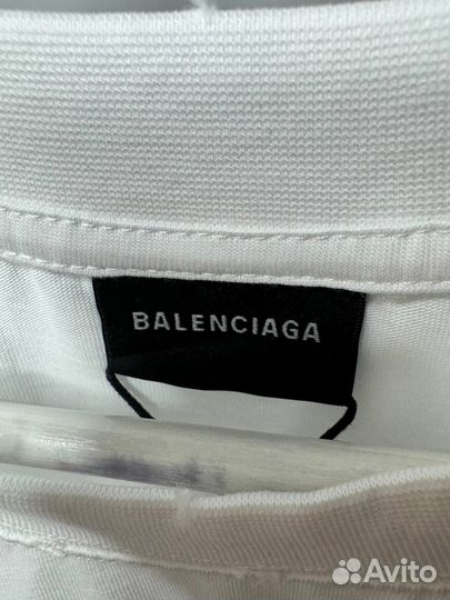 Футболка balenciaga скотч лого