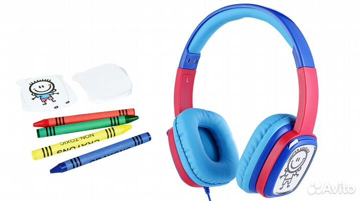 Наушники Harper kids HN-302 blue-red