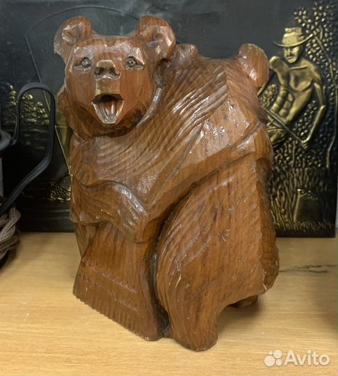 Медведи статуэтка дерево, ручная работа СССР