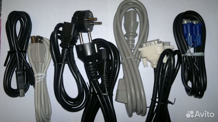 Провода питания, USB, VGA