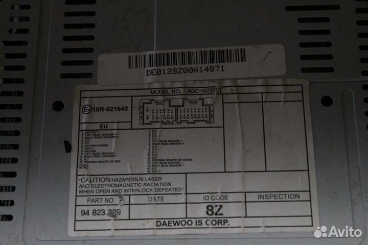 Chevrolet Aveo T255 Магнитола