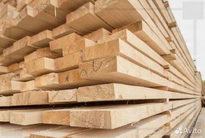 Доска обрезная 25х150 Брус в наличии