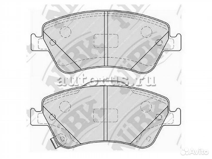 Колодки тормозные передние NiBK PN1834