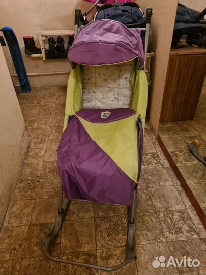 Зимние санки с колесами