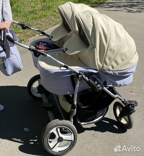 Коляска для двойни mikado 3 в 1