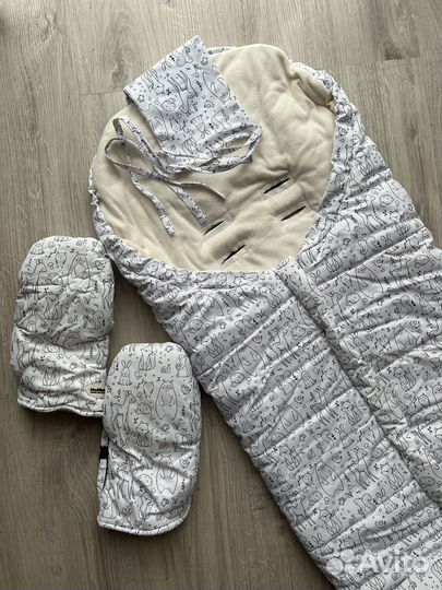 Зимний конверт в коляску мимими