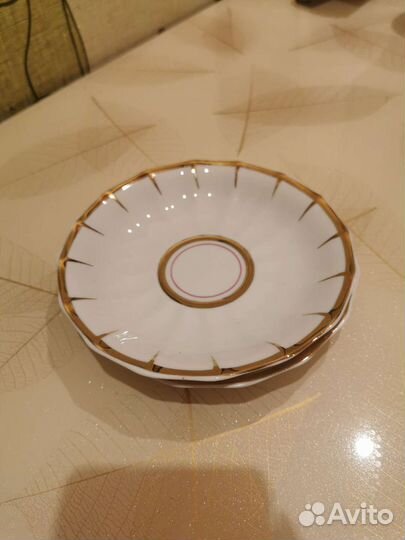 Молочник сахарница блюдца Вербилки Золотой дождь