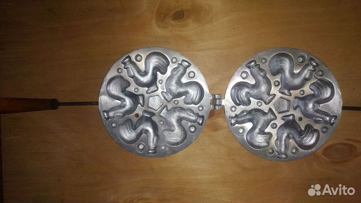 Литая форма выпечки печенья орешки грибочки СССР