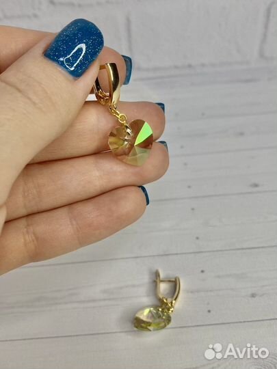 Серьги с оригинальными кристаллами Swarovski