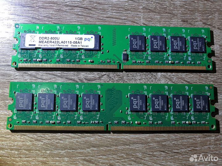 Оперативная память PQI DDR2 1Гб, 2 планки