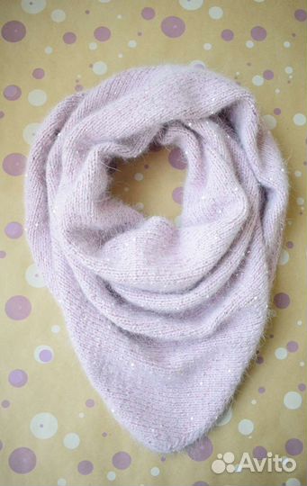 Платок, бактус, косынка, шапка из пуха норки