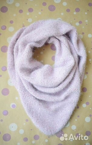 Платок, бактус, косынка, шапка из пуха норки