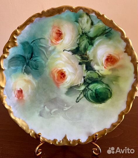 Десертная тарелка. «Розы», Limoges