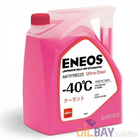 Антифриз eneos Ultra Cool -40C 5кг (pink)
