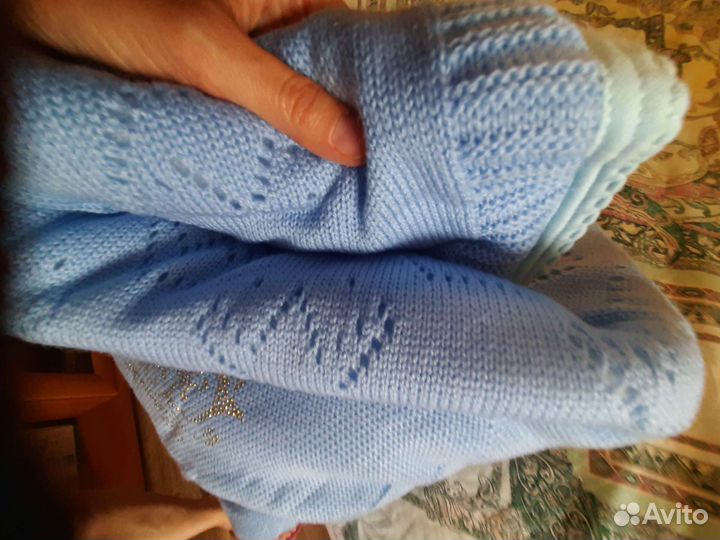 Плед на выписку детское одеяло 90на110новое