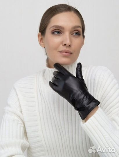 Новые женские зимние перчатки,нат.кожа