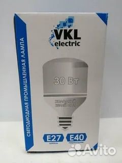 Светодиодная пром. лампа VKL Electric 30Вт Е27 Е40