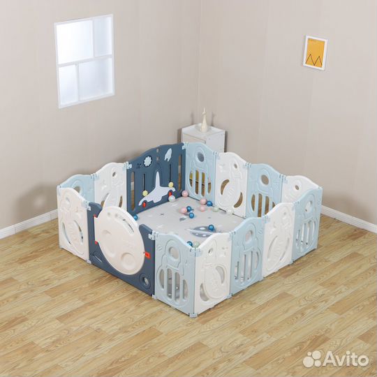 Манеж Unix Kids Supreme Space 160x160 Blue