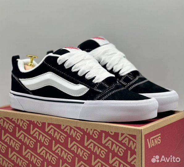 Кеды Vans Knu Skool дутыши черные