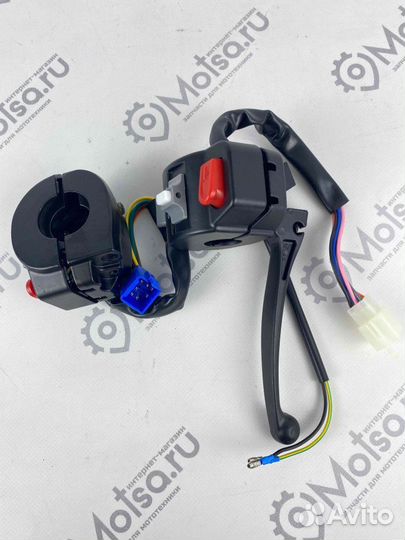 Переключатели руля чёрные в сборе с одним рычагом