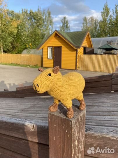 Вязаная игрушка капибара