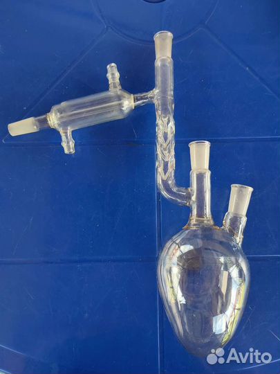 Колба с дефлегматором и холодильником химия посуда
