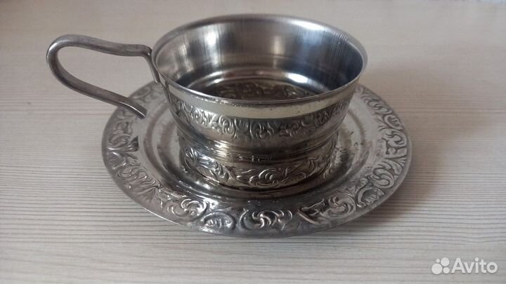 Подстаканник с блюдцем мнц