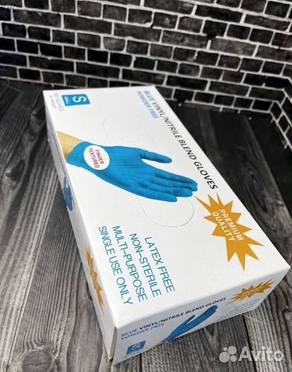 Перчатки нитрил-виниловые Wally Plastic