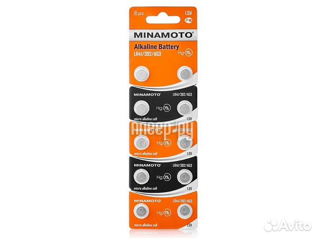 LR41 - Minamoto AG3 LR41/10BL 10 штук