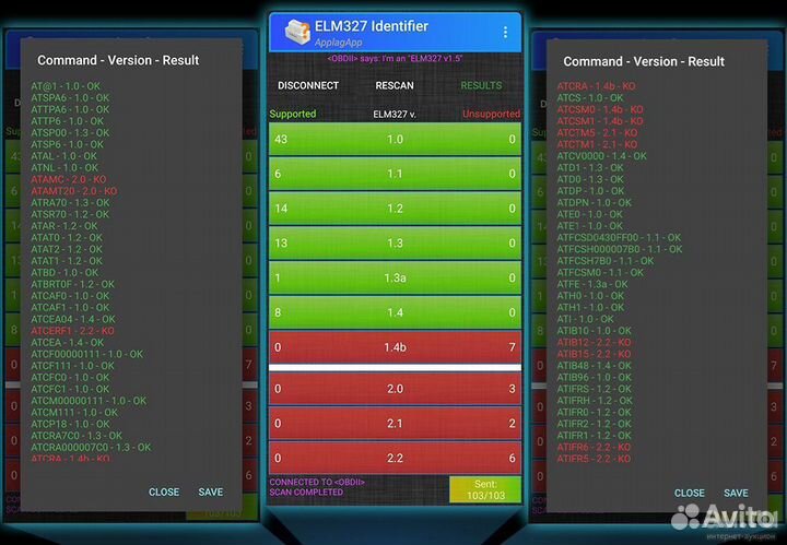 Сканер ELM327 v1.5 pic18f25k80 Bluetooth OBD 2