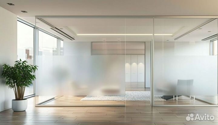 Стеклянные перегородки для зонирования