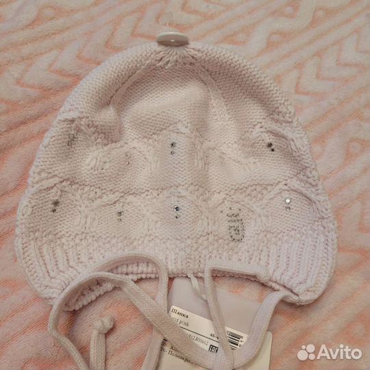 Шапка для девочки на весну осень новая 46-48