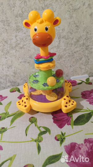 Юла жираф с вертушкой